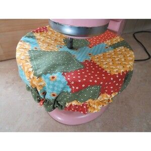 Kitchenaid Bowl Cover, Reversible Fall Patchwork and Chicken Mixer Cover